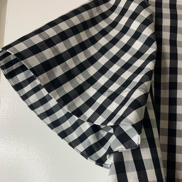 Kate Spade New York Gingham Flutter Sleeve top SZ xs - Picture 6 of 7